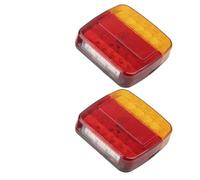 Vdifsvb Feux arrières auto Feu arrière 12V, clignotant, 26 LED, feu plaque d'immatriculation voiture, feu Stop arrière, remorque, camion, caravane Ensemble Feu Arrière Auto(2 Piece)