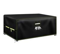 VDISRR Housse Table de Jardin, 600D Tissu Oxford Housses pour Mobilier 200x160x70cm, Bâche Salon de Jardin avec Grilles D'aération, Imperméable, Coupe-Vent, Anti-UV Couverture de Protection Meubles