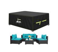 VDISRR Housse Table De Jardin avec évent, 420D Oxford Tissu Housse Salon de Jardin 270x180x89cm, Housses pour Mobilier Bâche de Protection pour Meubles Imperméable, Coupe-Vent, Anti-UV, Indéchirable