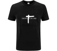 Vdk Homme T-Shirt Noir XXL Casual French Rock Manche Courte Résistant au Rétrécissement Col Rond Loose Fit