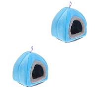 VDLLQYN, 4 pièces Petit nid for Animaux de Compagnie guinée literie Lits de Repos for Animaux de Compagnie Repos Sommeil Petits Animaux abri Rat Chaud Maison Gui,Nids pour Petits Animaux(Bluex2pcs)