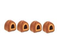 VDLLQYN, 4 pièces Petit nid for Animaux de Compagnie guinée literie Lits de Repos for Animaux de Compagnie Repos Sommeil Petits Animaux abri Rat Chaud Maison Gui,Nids pour Petits Animaux(Brownx4pcs)
