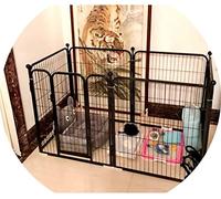 VDLLQYN, Cage for Chien Pliable intérieure, Assemblage Libre, clôture for Chien, Moyenne et Petite Taille, Facile à Nettoyer ,Caisse pour Chien(Black,86x43x60cm)