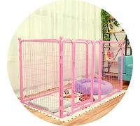 VDLLQYN, Cage for Chien Pliable intérieure, Assemblage Libre, clôture for Chien, Moyenne et Petite Taille, Facile à Nettoyer ,Caisse pour Chien(Pink,43x43x60cm)