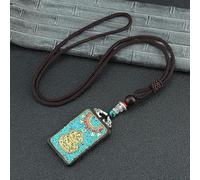 VDLLQYN, Collier Pendentif éléphant en ébène, Statue de Bouddha Thangka, Style Vintage, Style népalais, Exotique, for chaîne, Collier Pendentif Thangka(B)