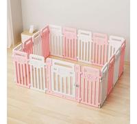 VDLLQYN, Enclos for chiens, cage à lapins, clôture for chiens, cages for chiens, grande maison for chiens, clôture for animaux de compagnie, clôture imprimée en plastique DIY ，Caisse pour chien(Pink,1