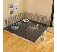 VDLLQYN, Enclos for petits animaux, cage for chat, cage for chien, intérieur/extérieur, clôture en métal for chiot, lapin, chaton, hamster, cochon d'Inde, tortue, hérisson ，Caisse pour chien(144X144X4