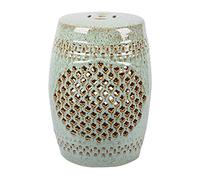 VDLLQYN, Nouveaux Ornements Chinois en céramique, tabourets à Tambour Creux en céramique, Seuls Les tabourets en Fleurs de Prunier sont livrés avec Un Parfum Sombre.,Tabouret en céramique(Green)