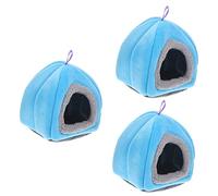 VDLLQYN, Petit nid for Animaux de Compagnie, Maison de Lapin, Cage à Hamster, Lits Chinchilla, cachette for Hamster, Maison for Animaux de Compagnie S,Nids pour Petits Animaux(Bluex3pcs)