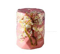 VDLLQYN, Tabouret à Langer en céramique, Tabouret de Tambour en céramique Fleur et Oiseau, Tabouret de Dressage, Tabouret prismatique Antique Chinois.,Tabouret en céramique(Pink)