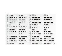 VDLLQYN, Tatouages temporaires, 2 feuilles d'autocollants de tatouage temporaire Alphabet, Code Morse, faux tatouage, Kit de tatouage de nom à faire soi-même,Autocollants de tatouage