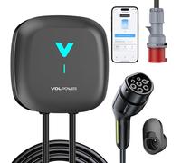 VDLPOWEREU Chargeur ev Type 2, 32A 22KW 6M Triphasé Wallbox avec APP Prend en Charge la Connexion Standard Bluetooth et WiFi pour la Station de Charge ev Prise IEC 62196-2 Standard pour BEV/PHEV