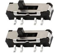 VDOQTLJT Pièces de rechange Commutateurs à bascule 10 Pièces 8 Broches Mini Interrupteur à Glissière 3 Positions Micro à Fin de Course Noir