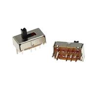 VDOQTLJT Pièces de Rechange Micro Interrupteur 10 pièces SS23D07 8 Broches 3 Positions 2P3T à Bascule Double Coulissant Vertical Longueur la poignée 5MM Support