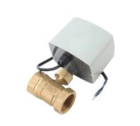 VDOQTLJT Vanne à Boisseau sphérique électrique en Laiton à Couple élevé, 1/2" 3/4" 1" 2", 220 V 12 V 24 V, vanne à Boisseau sphérique électrique à 3 Fils et Deux Commandes(220VAC,2 inch)