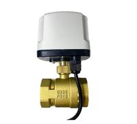 VDOQTLJT Vanne à Boisseau sphérique électrique IP65 1-1/4" 220 V 12 V 24 V 3 Fils 2 Commandes, vanne à Boisseau sphérique en Laiton, Moteur métallique à Couple élevé(24VDC)