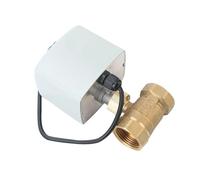 VDOQTLJT Vanne à Boisseau sphérique motorisée DN15 DN20 DN25 DN50 220 V 12 V 24 V 3 Fils 2 Commandes vanne à Boisseau sphérique électrique en Laiton Moteur métallique à Grand Couple(Dn40,12VDC)