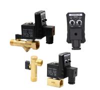 VDOQTLJT Vanne de vidange électronique 1/2" Contrôleur automatique du réservoir de gaz pour compresseur solénoïde 220 V DN15 (divisé, AC220 V)