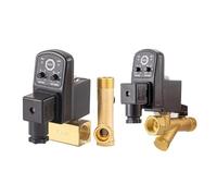 VDOQTLJT Vanne de vidange électronique for compresseur d'air 1/2" DN15, électrovanne de synchronisation électrique normalement fermée, Interrupteur d'eau Automatique, AC 220 V(12VDC)