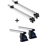 VDP 2X porte-vélos Bike Pro + barres de toit Menabo Tema compatibles avec VW pour VW T5 Multivan à partir de 2009
