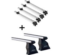 VDP 4X porte-vélos Bike Pro + barres de toit Menabo Tema compatibles avec VW Volkswagen T6 Transporter à partir de 2015