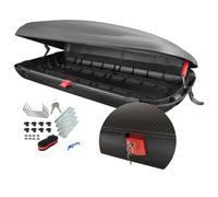 VDP-BA400 Coffre de toit de voiture avec accessoires - Coffre de toit - Aspect carbone - Verrouillage central verrouillable - Universel pour voiture van SUV 400L