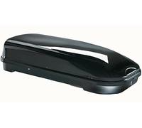 VDP Coffre à Skis Noir JUFL580 580 litres verrouillable + Barres de Toit Quick Railing en kit Compatible avec Seat Ibiza IV Break à partir de 2010