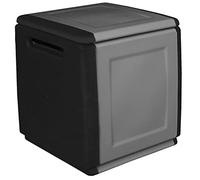 VDP Coffre de jardin pour coussins de jardin - 130 l - Anthracite/noir - Résistant aux UV - Coussin de rangement - Pour jardin, terrasse, balcon