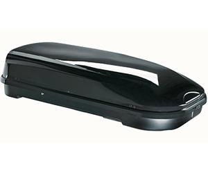 VDP JUFL580 Coffre à Skis verrouillable Noir 580 l + Barres de Toit en Aluminium Quick Railing en kit Aluminium Compatible avec Peugeot 4008 à partir de 2012