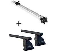 VDP Porte-vélos Bike Pro + barres de toit Menabo Tema acier compatibles avec Ford S-Max (5 portes) 2006-2015