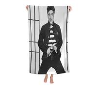VDUCK Elvis Chanteuse Presley Rock Grande Serviette De Bain De Plage en Microfibre Serviettes De Plage pour Adultes Serviettes D'été Légères pour Le Sport, Les Voyages, La Salle De Sport