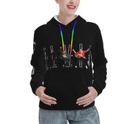 VDUCK Elvis chanteuse Presley Rock Sweat à Capuche pour Femme - Pull décontracté à Manches Longues avec Cordon de Serrage et Poches - Col Rond - Printemps, Automne et Hiver，Medium