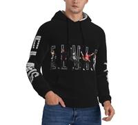 VDUCK Elvis chanteuse Presley Rock Sweat à Capuche pour Homme Pull à Capuche décontracté à Manches Longues avec Cordon de Serrage Hipster avec Poches，X-Large