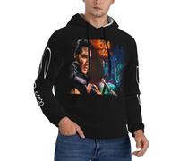 VDUCK Elvis chanteuse Presley Rock Sweat à Capuche pour Homme Pull à Capuche décontracté à Manches Longues avec Cordon de Serrage Hipster avec Poches,X-Large
