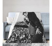 VDUCK Elvis Singer Presley Rock Couverture Ultra Douce en Micro Polaire, Couverture en Flanelle imprimée numériquement, Cadeau de Noël, d'anniversaire, Parfaite pour lit, canapé et Fauteuil，80"x60"