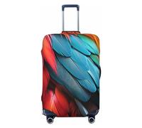 VducK Housse de bagage de voyage à plumes rouge, bleu, vert, pour valises de 45,7 à 81,3 cm, Noir , M, Ensemble de bagages