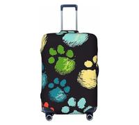 VducK Housse de bagage de voyage avec empreintes de pattes de chien - Noir - Pour bagages de 45,7 à 81,3 cm, Noir , XL, Ensemble de bagages