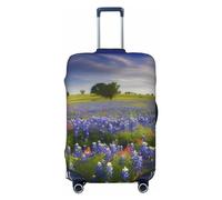 VducK Housse de bagage de voyage Bluebonnets - Housse de protection tendance pour valise de 45,7 à 81,3 cm, Noir , S, Ensemble de bagages