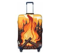 VducK Housse de bagage de voyage Bonfire pour valises de 45,7 à 81,3 cm, Noir , L, Ensemble de bagages