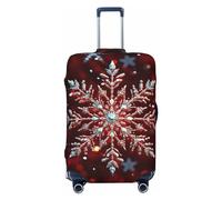VducK Housse de bagage de voyage de Noël flocon de neige pour valises de 45,7 à 81,3 cm, Noir , M, Ensemble de bagages