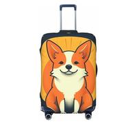 VducK Housse de bagage de voyage ludique Corgi pour valises de 45,7 à 81,3 cm, Noir , S, Ensemble de bagages