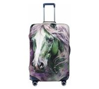 VducK Housse de bagage de voyage motif cheval vert pour valises de 45,7 à 81,3 cm, Noir , XL, Ensemble de bagages