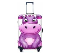 VducK Housse de bagage de voyage motif hippopotame violet pour valises de 45,7 à 81,3 cm, Noir , S, Ensemble de bagages