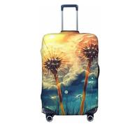 VducK Housse de bagage de voyage, motif pissenlit, peinture à faire soi-même, housse de valise, pour bagages, protection de valise tendance, convient aux bagages de 45,7 à 81,3 cm, Noir , XL, Ensemble