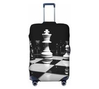 VducK Housse de bagage de voyage noire et blanche pour valises d'échecs pour bagages de 45,7 à 81,3 cm, Noir , XL, Ensemble de bagages
