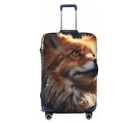 VducK Housse de bagage de voyage renard regardant vers le haut pour bagages de 45,7 à 81,3 cm, Noir , XL, Ensemble de bagages