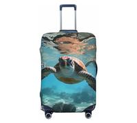 VducK Housse de protection pour bagage de voyage motif tortue de mer pour bagages de 45,7 à 81,3 cm, Noir , L, Ensemble de bagages