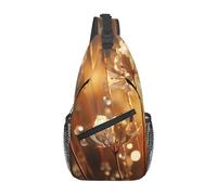 VducK Sac à bandoulière tendance pour homme et femme, sac de poitrine décontracté, sac à bandoulière givré pour voyage, sport, Tige de fleur marron, Taille unique