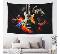 VducK Tapisserie murale imprimée musique rock - Tapisserie murale esthétique - Décoration murale pour chambre à coucher, salon, dortoir - 152 x 102 cm