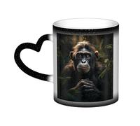 VducK Tasse à café en céramique avec motif singe dans la jungle - Changement de couleur - Tasse créative - Tasse à café magique - Tasse à thé magique, DG1D2F3GBDF